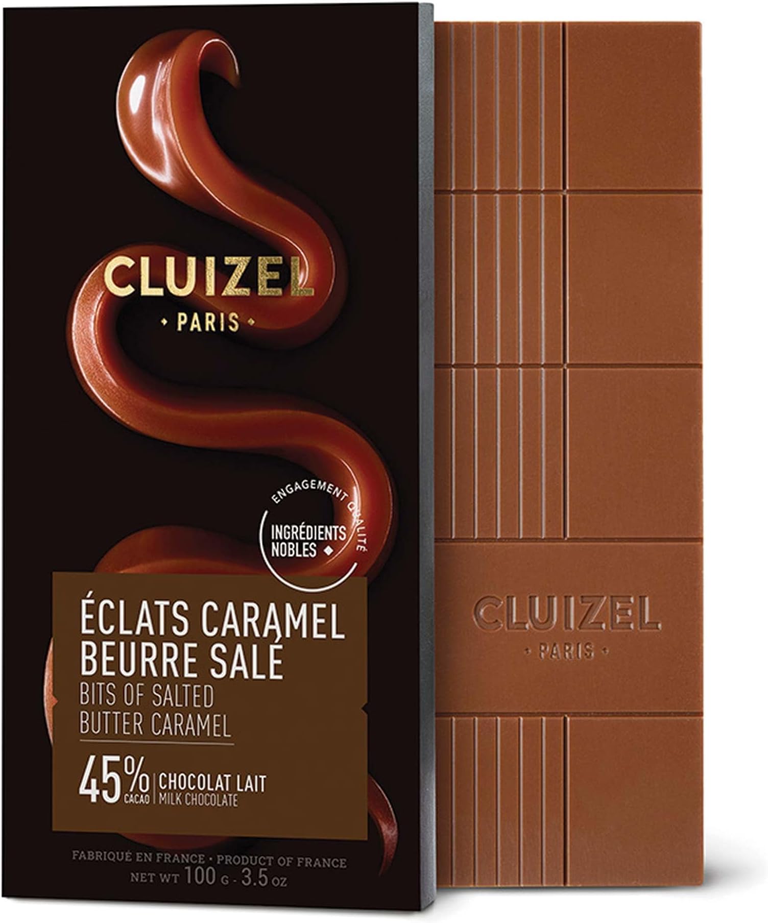 Eclats Caramel Chocolate Bar, 3.5 Ounce