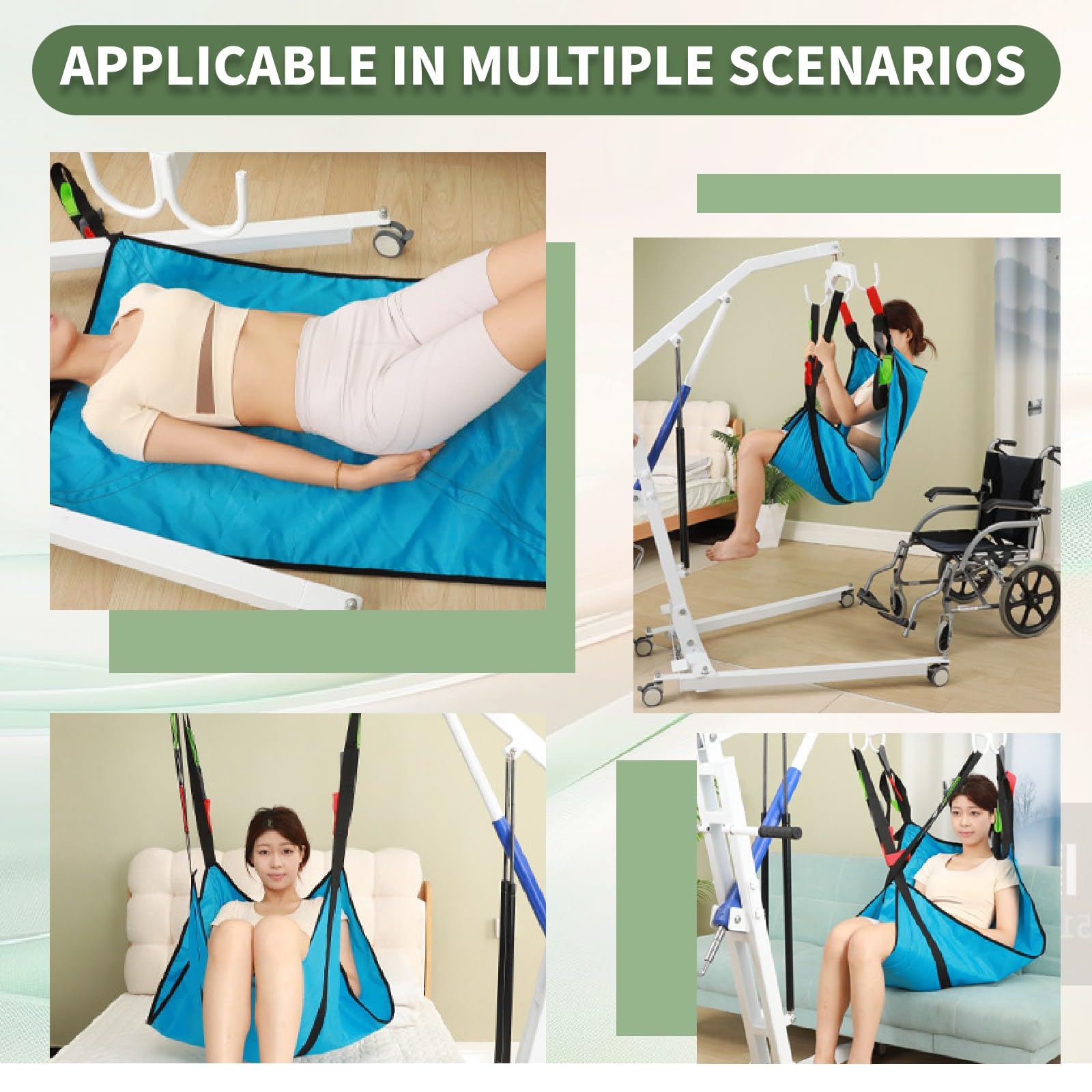 Grúa Portátil De Traslado De Pacientes,Grúa para Atención Domiciliaria,Ruedas Bloqueables,Fácil Traslado,para Personas Mayores Y Personas con Discapacidad