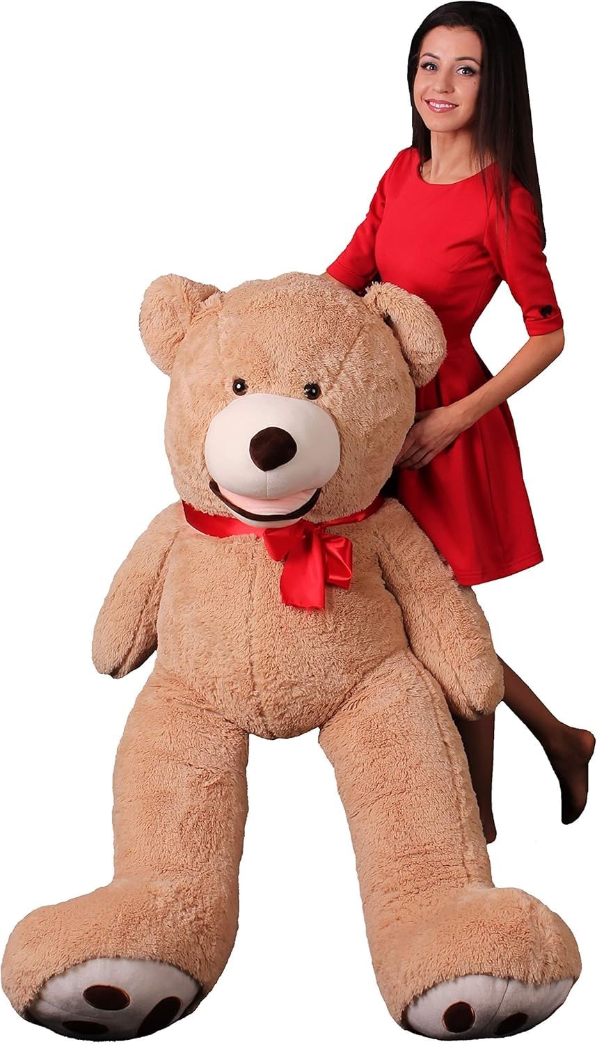 Peluche Giganti - Orso Peluche Gigante 160 cm - Orsacchiotto gigante - Orsetto di Peluche - Idee Regalo Anniversario, Compleanno, Sorprese Romantiche - Regali Bambini, Ragazza, Fidanzata - Marrone