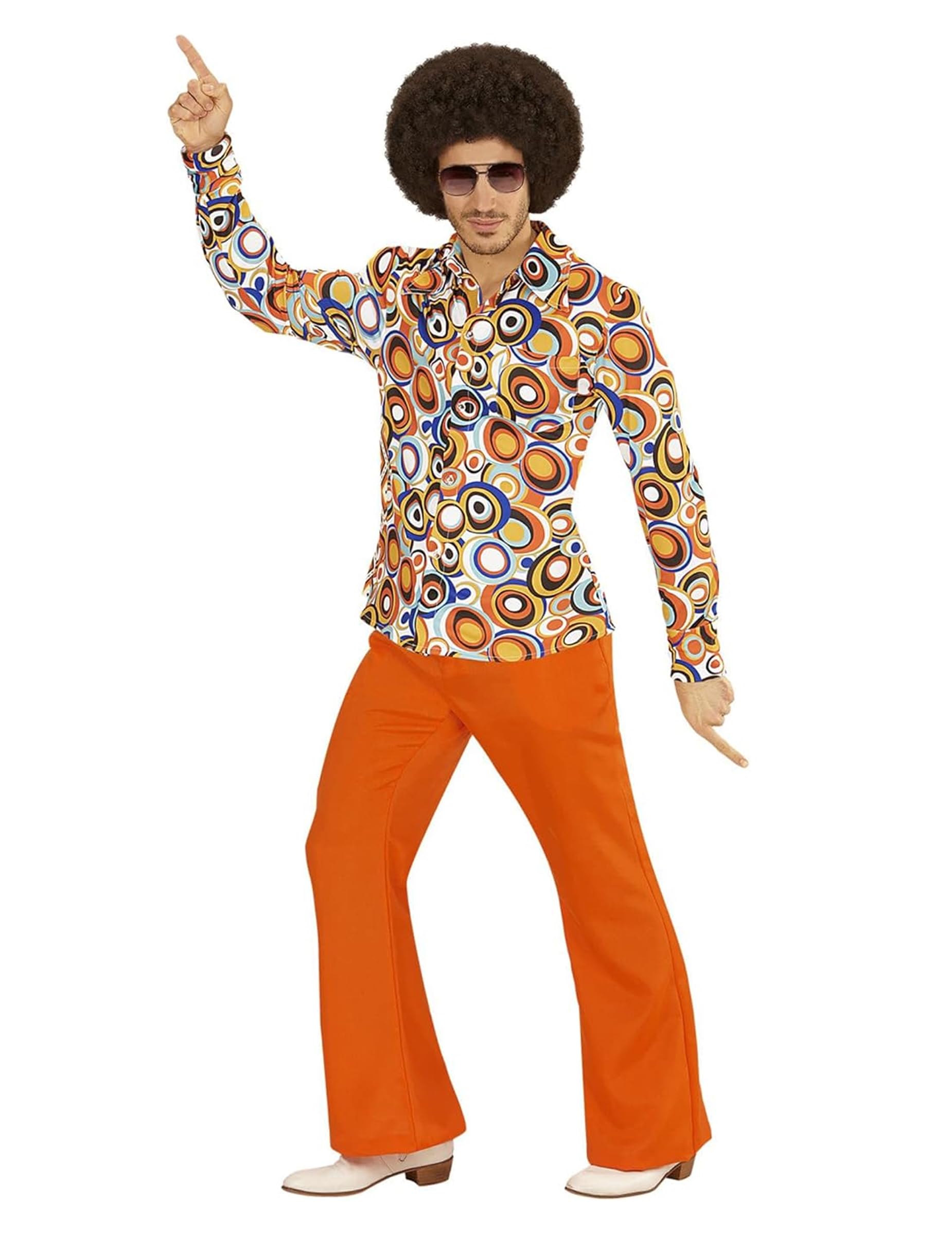 Chemise Disco Rouge à Volants Boland - Années 70, Costume Fête, Carnaval Ou Halloween