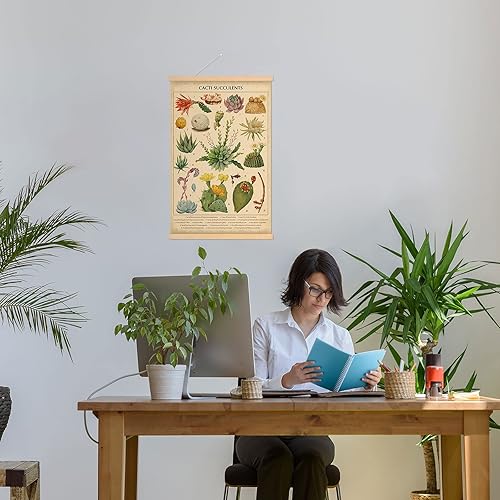 Miniatura 7 de Tatuo Póster vintage de cactus y suculentas, impresiones artísticas de cactus rústico para colgar en la pared, marco de lienzo para colgar en la