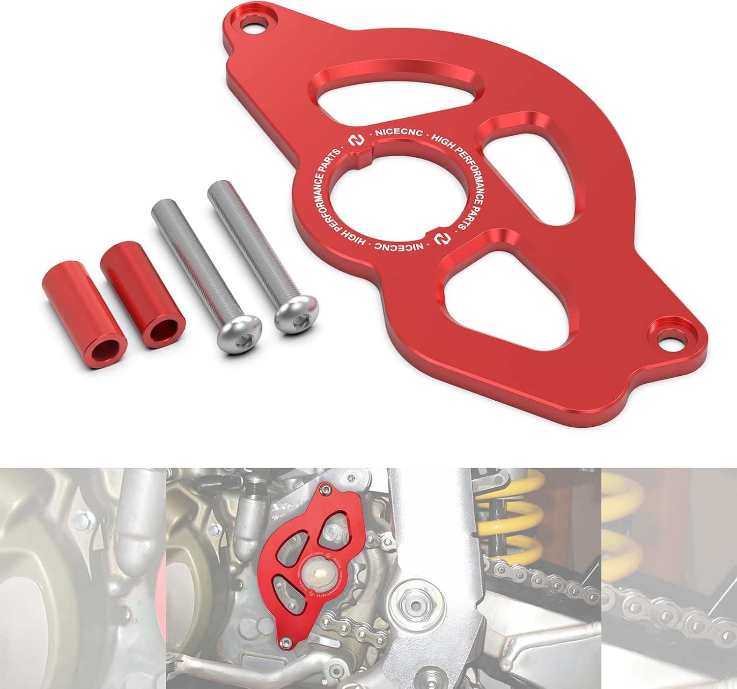 NICECNC Dirt Bike Sprocket Cover Chain Guard Aluminium Compatible with Honda XR650R 2000 2001 2002 2003 2004 2005 2006 2007