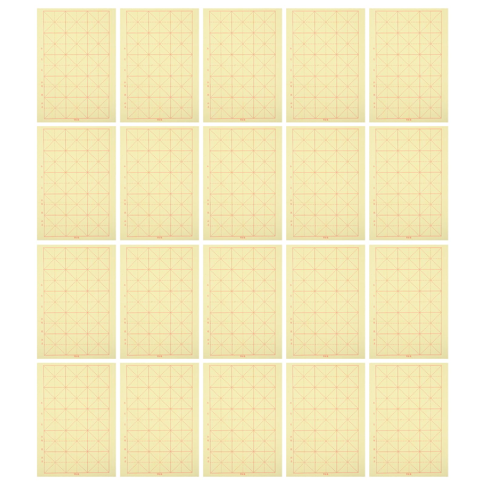 Papier de calligraphie Xuan 15 cases papier de riz entraînement dessin artistique scolaire