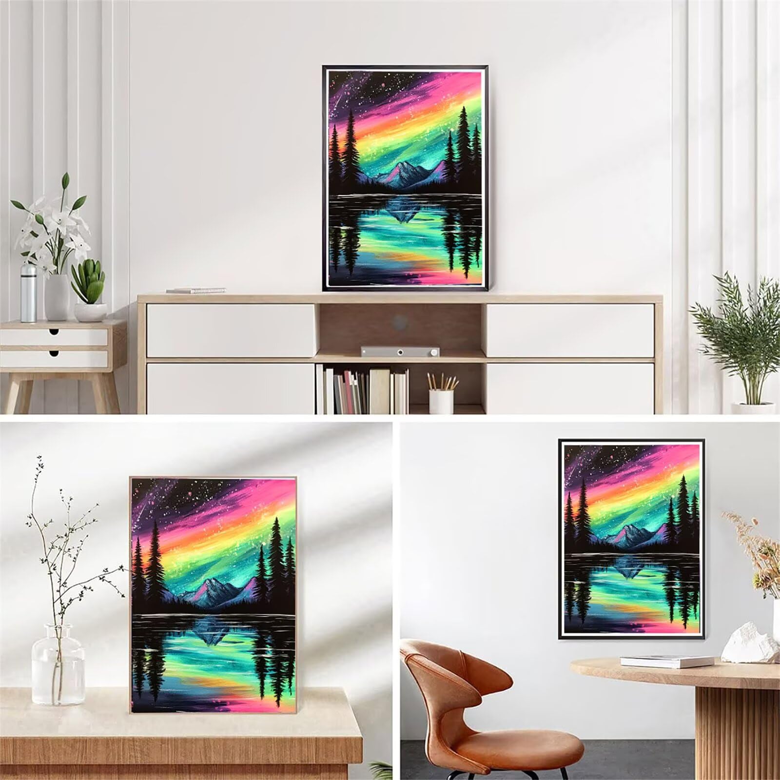 Malarstwo diamentowe 5D, obraz do malowania diamentami, gwiaździste niebo, 90 x 120 cm, okrągły obraz z pełnym nawierceniem, dla dorosłych, z akcesoriami, do samodzielnego wykonania mozaiki, zestaw do