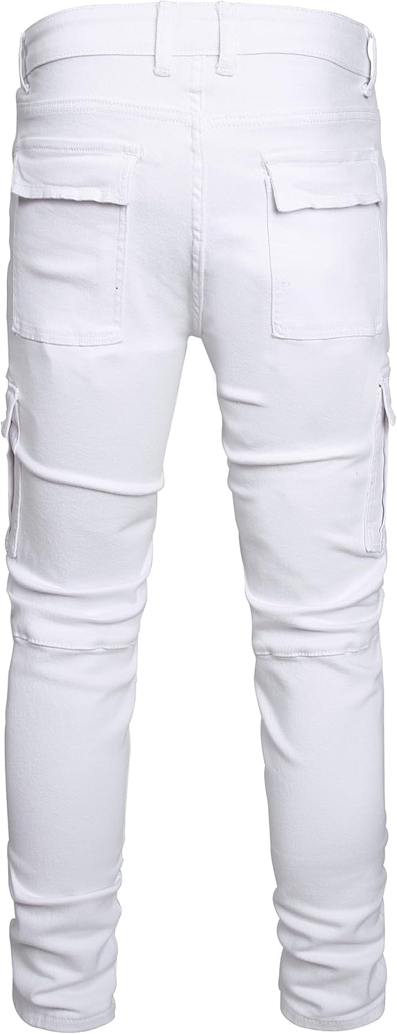 Men's Slim Fit Stretch Jeans Ripped Skinny Jeans for Men, Fashion Straight Leg Comfort Flex Waist Cargo Denim Pants - Image 3