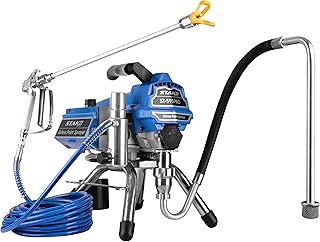 STAKO ST-595PRO Airless Farbspritzgerät 2800 W – 220 bar, 3 L/min – Hydrodynamisches Farbsprühsystem für 30.000 m²/J – Spritzpistole + 15 m Schlauch + Verlängerung – Für Innen & Außen, Wasser-/Lösemit