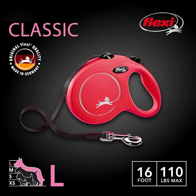 Foto 2 de 8 de flexi New Classic - Correa retráctil para Perros Grandes de hasta 50 kg, 4,9 m, para pasear Mascotas…