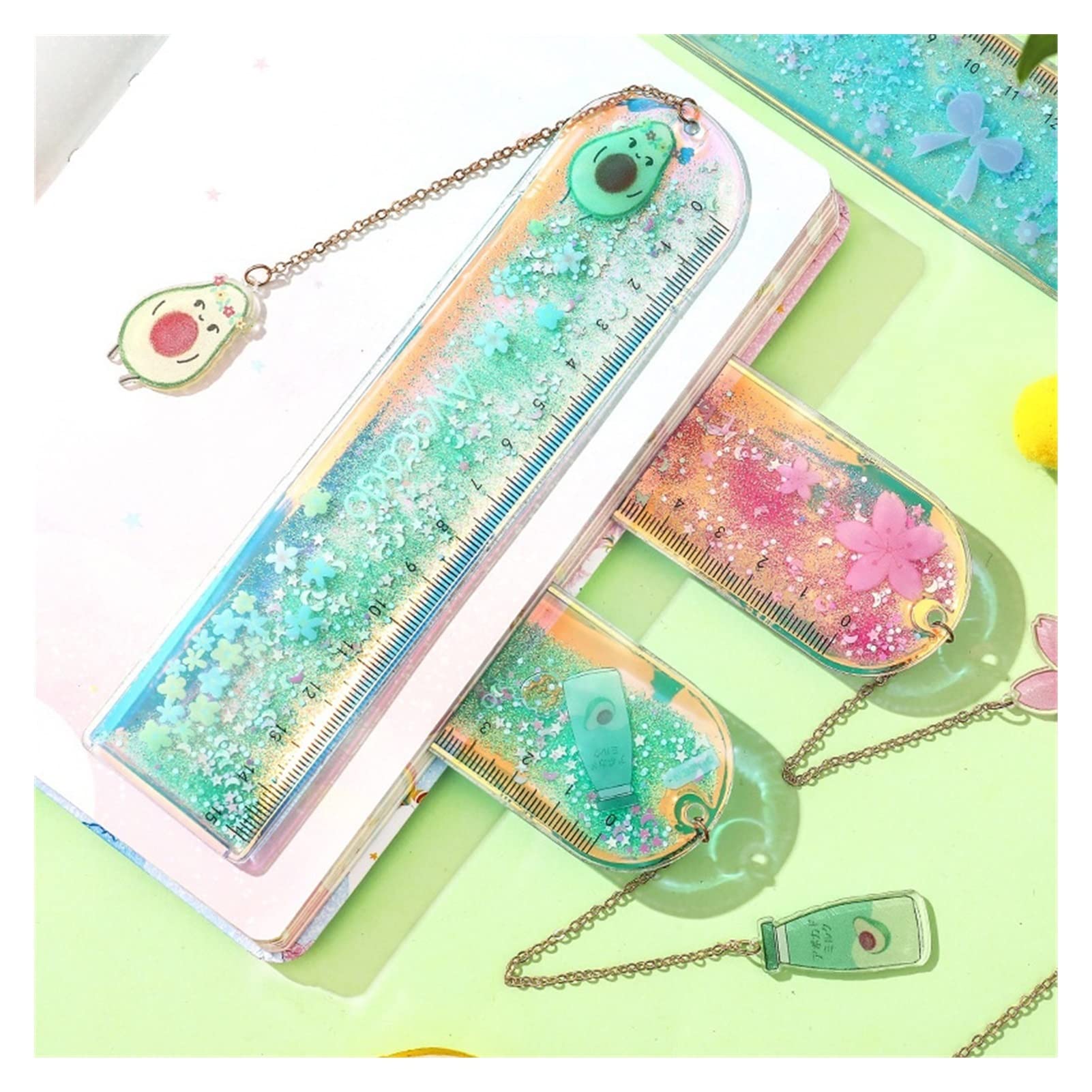 Lineal, 1 Pcs Kawaii Laser Mädchen Zeichnung Vorlage Spitze Nähen Herrscher Schreibwaren Büro Schule Set(Russian Federation)