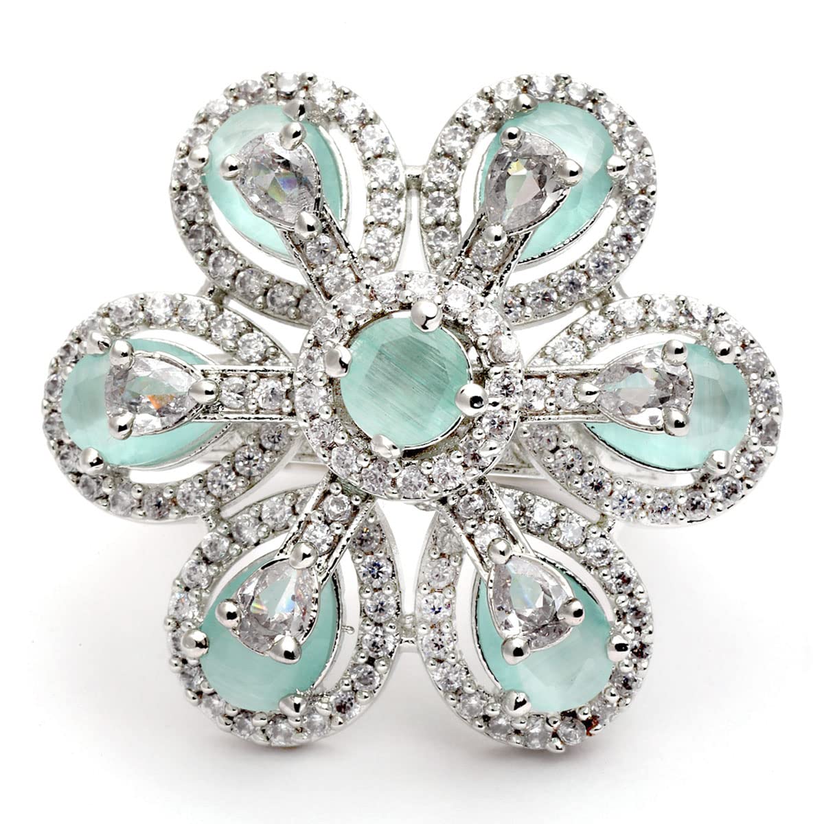 See full amazon price history chart for Karatcart Light Green Cubic Zirconia Studded Silver Tone Floral Adjustable AD Ring for Women Karatcart Light Green Cubic Zirconia Studded Silver Tone Floral Adjustable AD Ring for Women (B0BTKBJ7PJ) Amazon Price History, Amazon Price Tracker