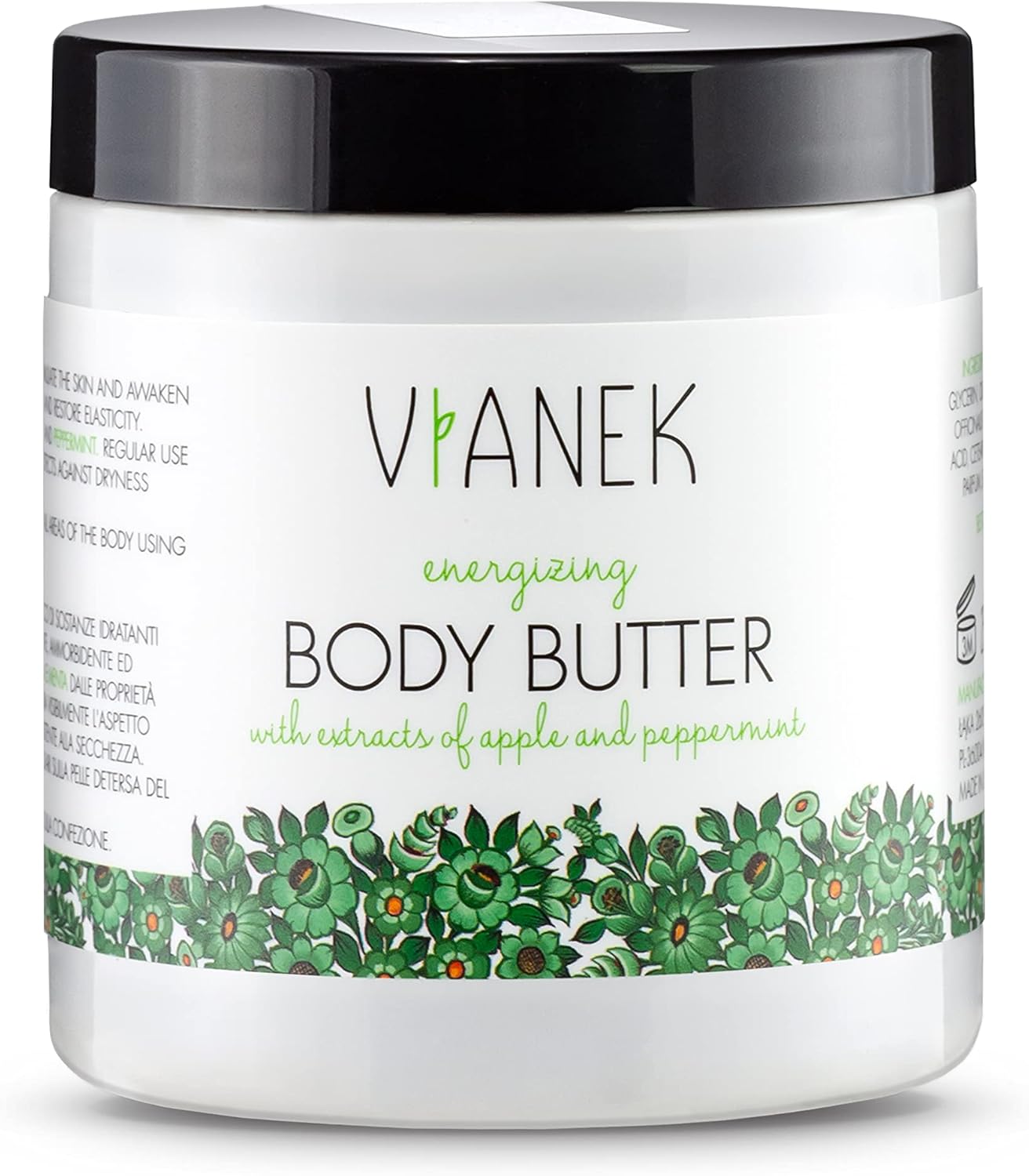 VIANEK Energising Physique Butter Vegan Pure Cosmetics for Males and Girls Dimension 250 ml
