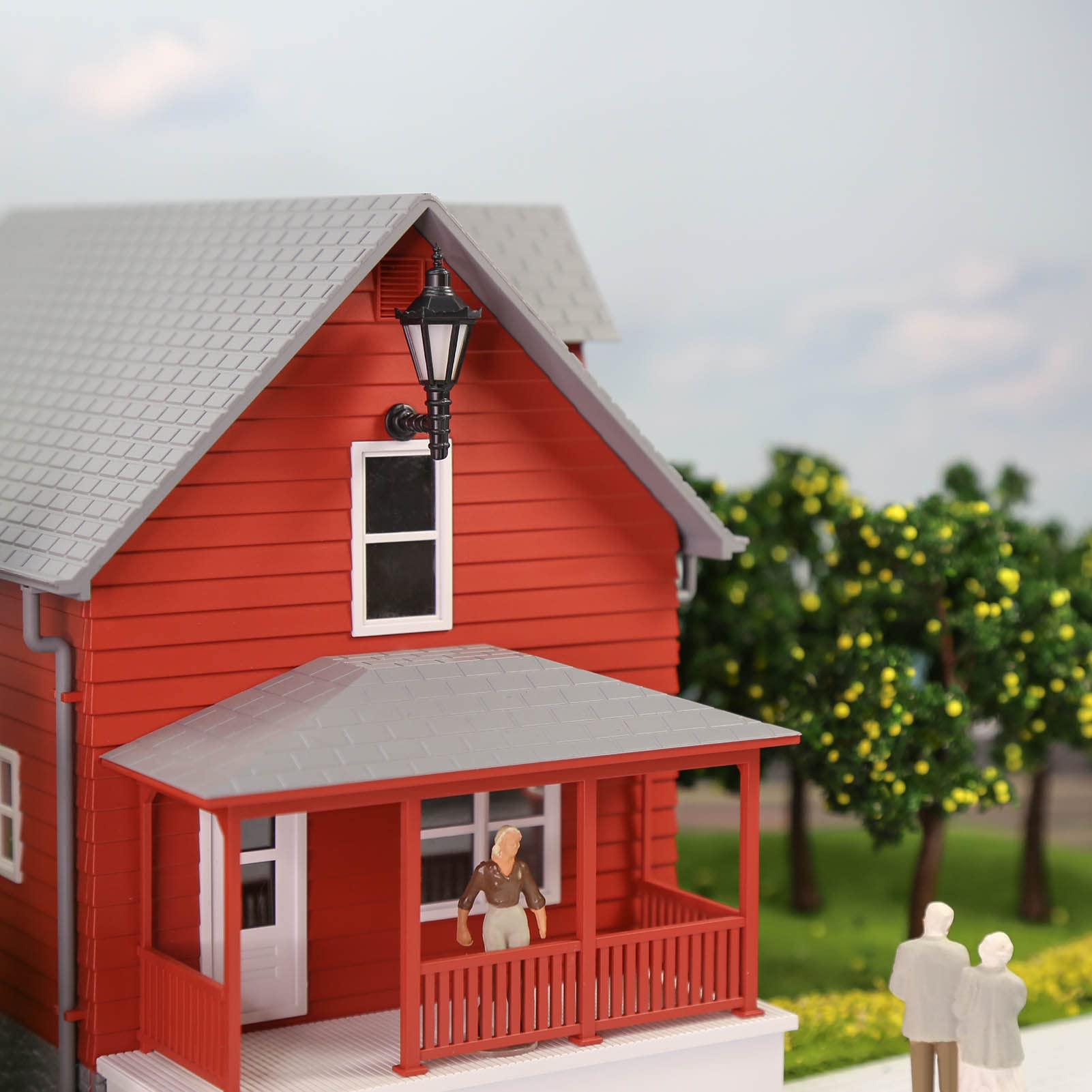 Evemodel LBD01 5 pz Modello Ferroviario 1:25 Lampada Esterna Lattern Luci Da Parete G Scala 12 V