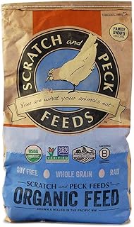Scratch and Peck Feeds Naturally Free 18% Protein Organic Layer Feed for Chickens and Ducks - Non-GMO Project Verified, Soy Free and Corn Free - 40 lbs