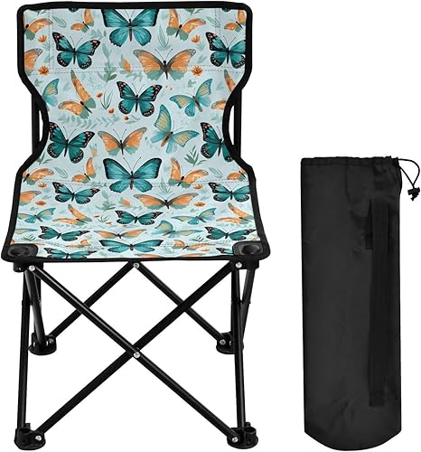 Miniatura 4 de Sillas de camping de mariposa verde plegable al aire libre para adultos silla de camping portátil silla de césped ligera 202a4966