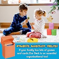 Vista 4 de Frienda 6 Pack Deck Cards Boxes Large Capacity with Dividers Fits 80+ Trading Card Games Storage Organizer Cases