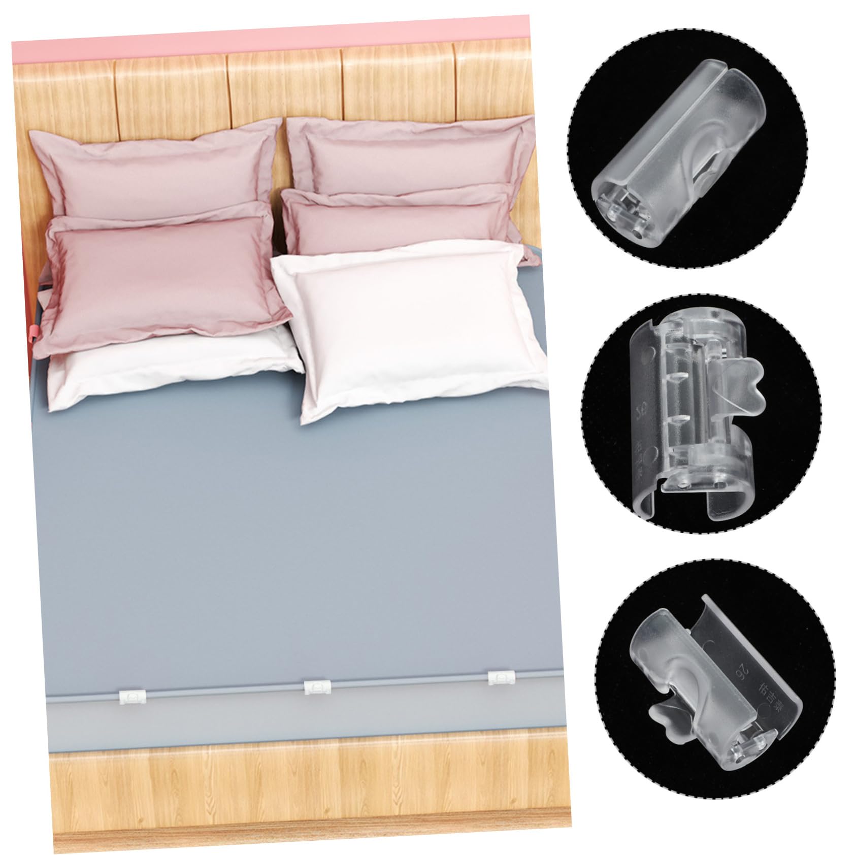 20 Clips Fixateurs De Drap De Lit Antidérapants en Abs Transparent Accessoires Universels pour Drap Housse Et Couette Fixation Pratique pour Chambre Et Canapé Facile À Installer