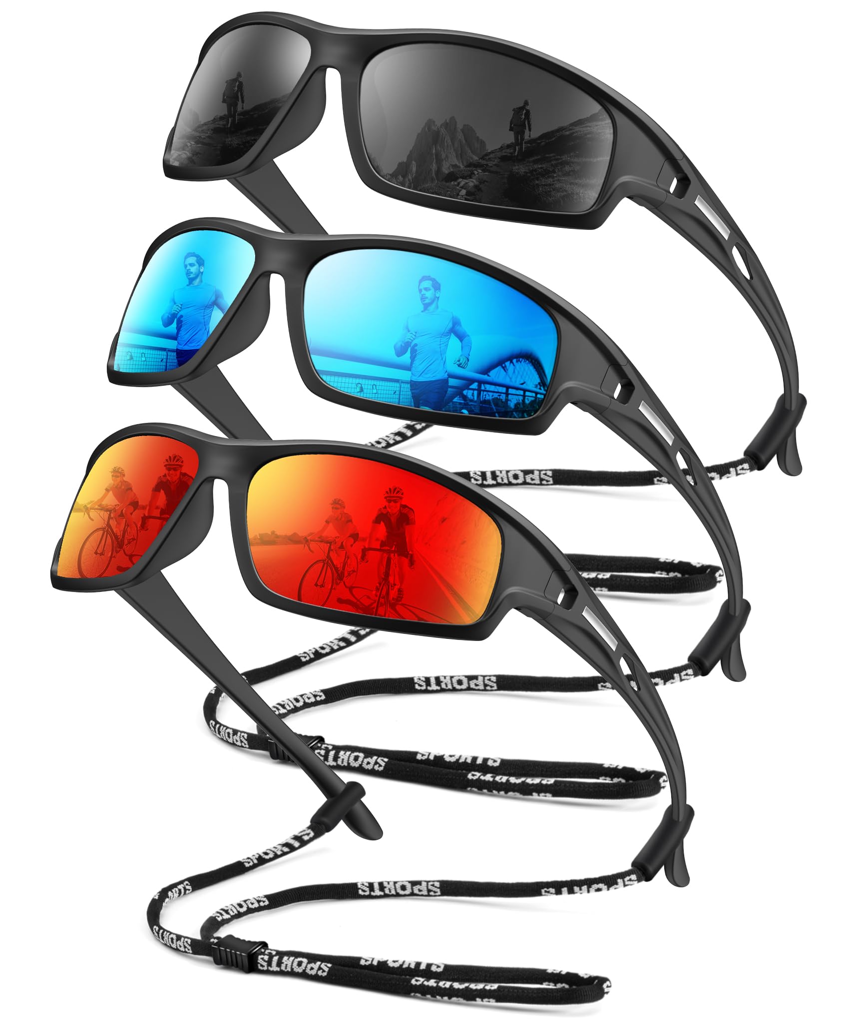 HENGOSEN Rund-Sonnenbrille-Herren Polarisiert-Sonnenbrillen