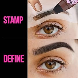 iMethod Eyebrow Stamp and Eyebrow Stencil Kit - Eyebrow Stamp and Shaping Kit for Perfect Brow, Eye Brow Shaping Kit, Long-lasting, Reddish Brown