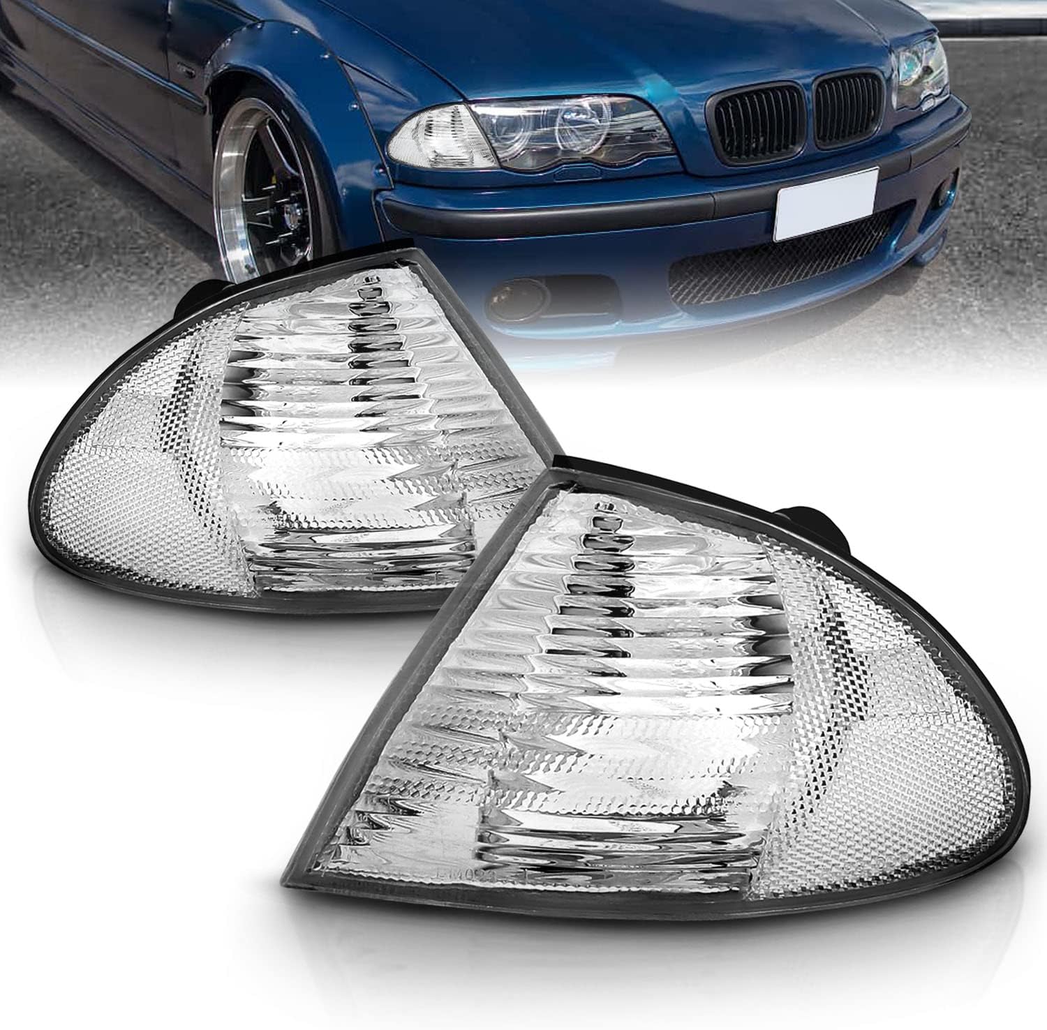 AmeriLite For 9901 BMW E46 M3 4D Cornering Light Chrome