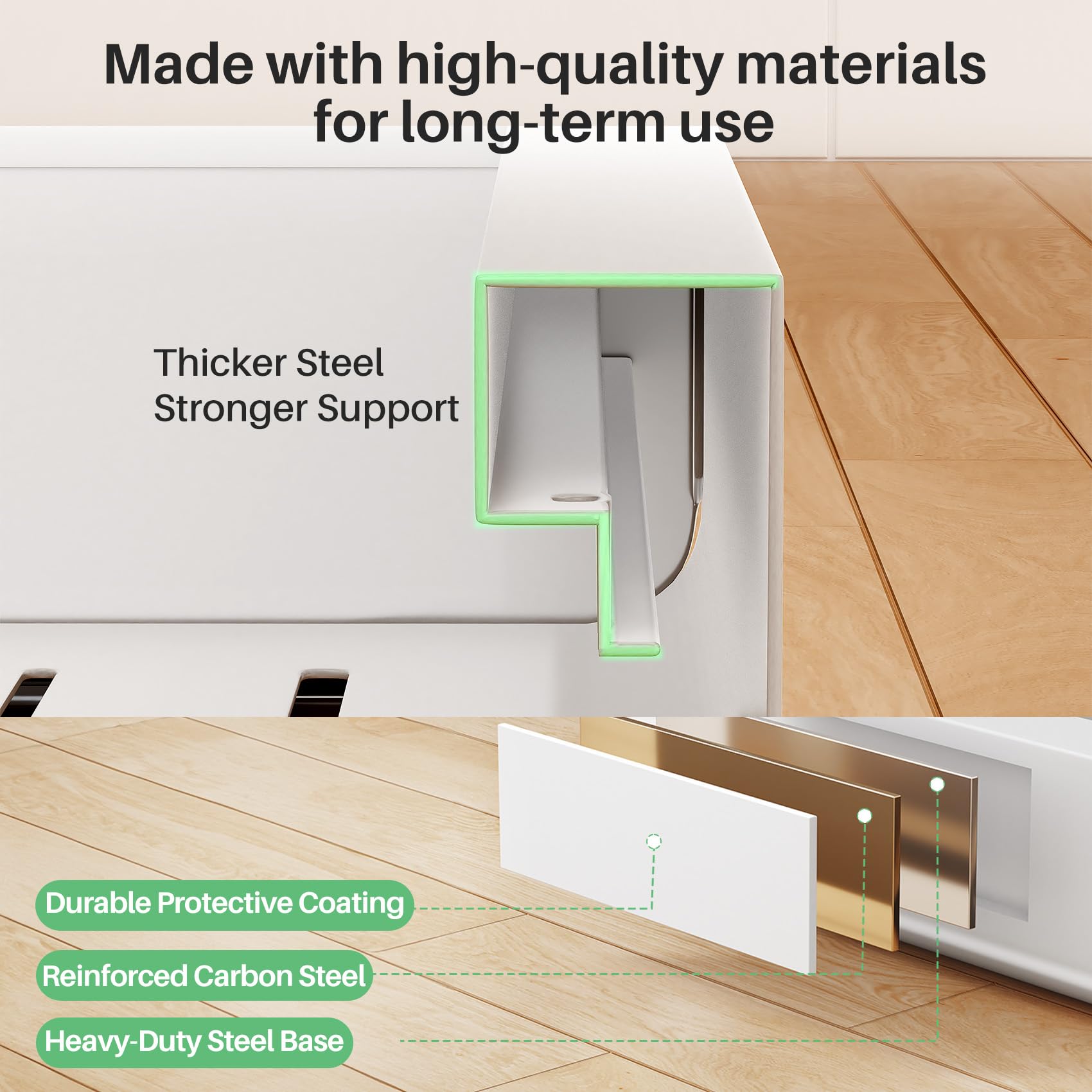 SAYZH Cajón Telescópico, Ampliable Cajón Deslizante Para Alacena,Cajones Extraíbles para Armario de Cocina, Organizador de Gabinete Extraíble Ancho Ajustable, 43 cm (Prof.) x 30-50 cm (Anch.), Blanco