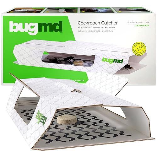 BugMD Indoor Cockroach Killer & Roach Trap - Sticky Insect,