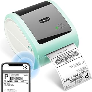 Bluetooth Thermal Label Printer 4X6 - Wireless Shipping Label Printer for Small Business & Packages - Thermal Label Printer Bluetooth, Shipping Label Printer Compatible with iPhone, USPS, Amazon