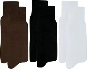 Kit 3 Pares Meia Social Mash Algodão Cano Longo Lisa Masculino