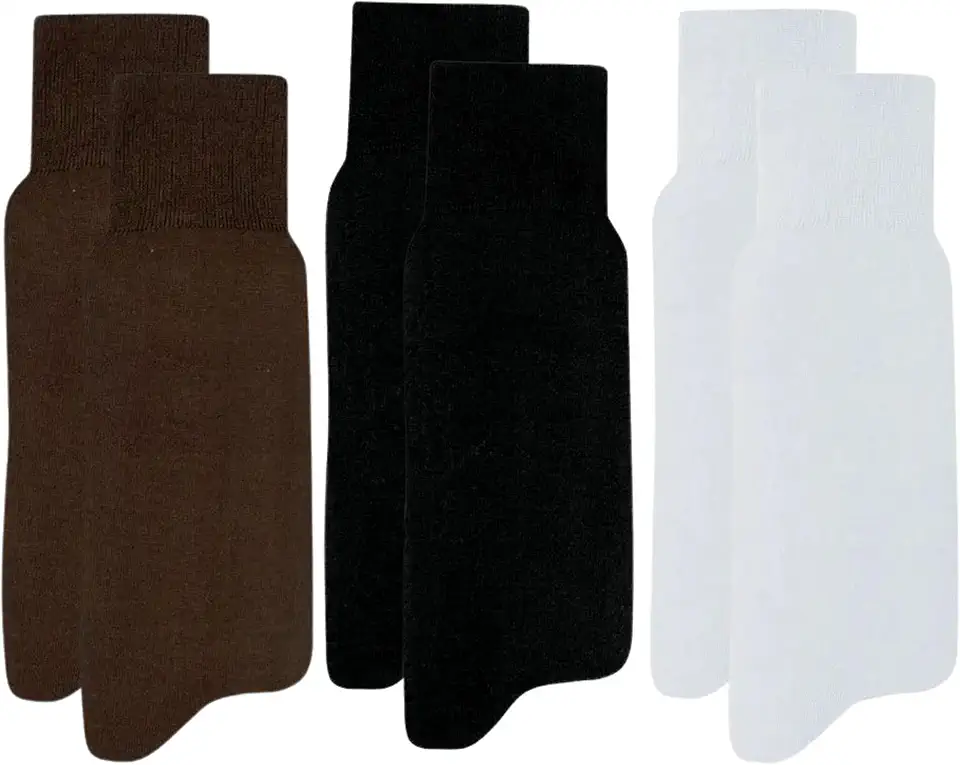 Kit 3 Pares Meia Social Mash Algodão Cano Longo Lisa Masculino