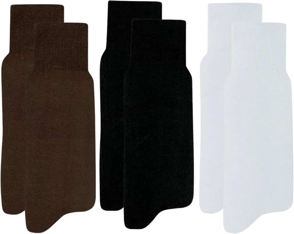 Kit 3 Pares Meia Social Mash Algodão Cano Longo Lisa Masculino