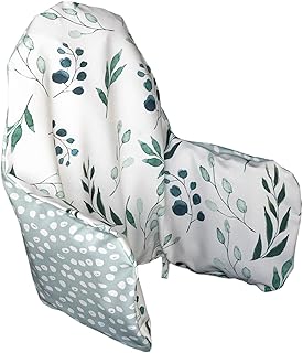 Premium High Chair Cushion Cover | Compatible with IKEA High Chair Accessories for Antilop Highchair | Reversible | Soft, Durable, Parent & Baby Approved for Baby High Chair (Sage-Dot/Greenery)