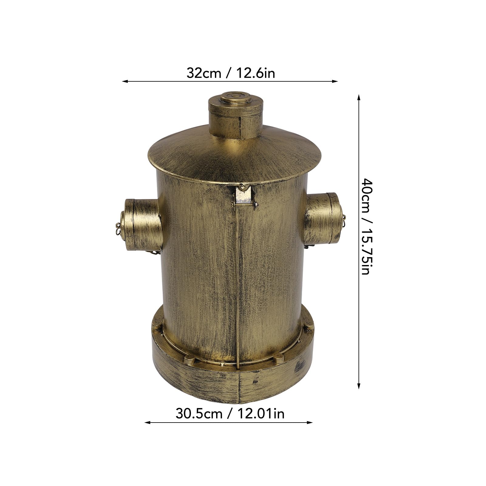 Bote de Basura Retro de Gran Capacidad con Cubo Interior para Decoración de Piso de Mesa, Arte de Hierro Europeo y Práctico Bote de Basura de Hierro Forjado para Oficina en el Hogar, 12.6 X