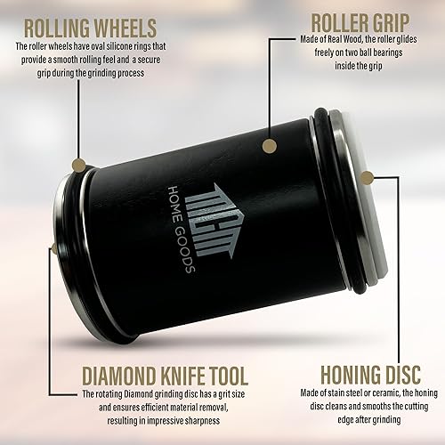 Miniatura 4 de Nuestro kit de afilador de cuchillos de estilo moderno con tecnología de afilado de 15 y 20 grados está hecho con madera de primera calidad y