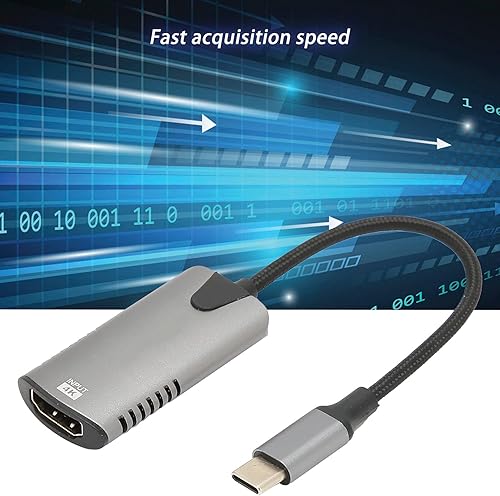 Miniatura 3 de 070 Tarjeta de captura de vídeo USB C con audio, tarjeta de captura de vídeo portátil USB C de audio y video, gran compatibilidad. No requiere