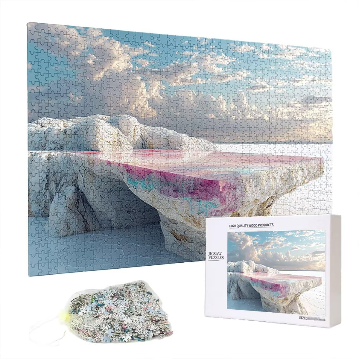 Q-86 Puzzle 4000 elementów, zima, 4000 elementów, drewniane puzzle dla dorosłych, trudna łamigłówka, gra logiczna dla całej rodziny, drewniane puzzle do dekoracji salonu, na prezenty, Q-86