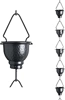 Vista 8 de Cadena de lluvia de aluminio de alta calidad para canalón, cadena de lluvia a prueba de óxido de larga duración con adaptador de canalón e