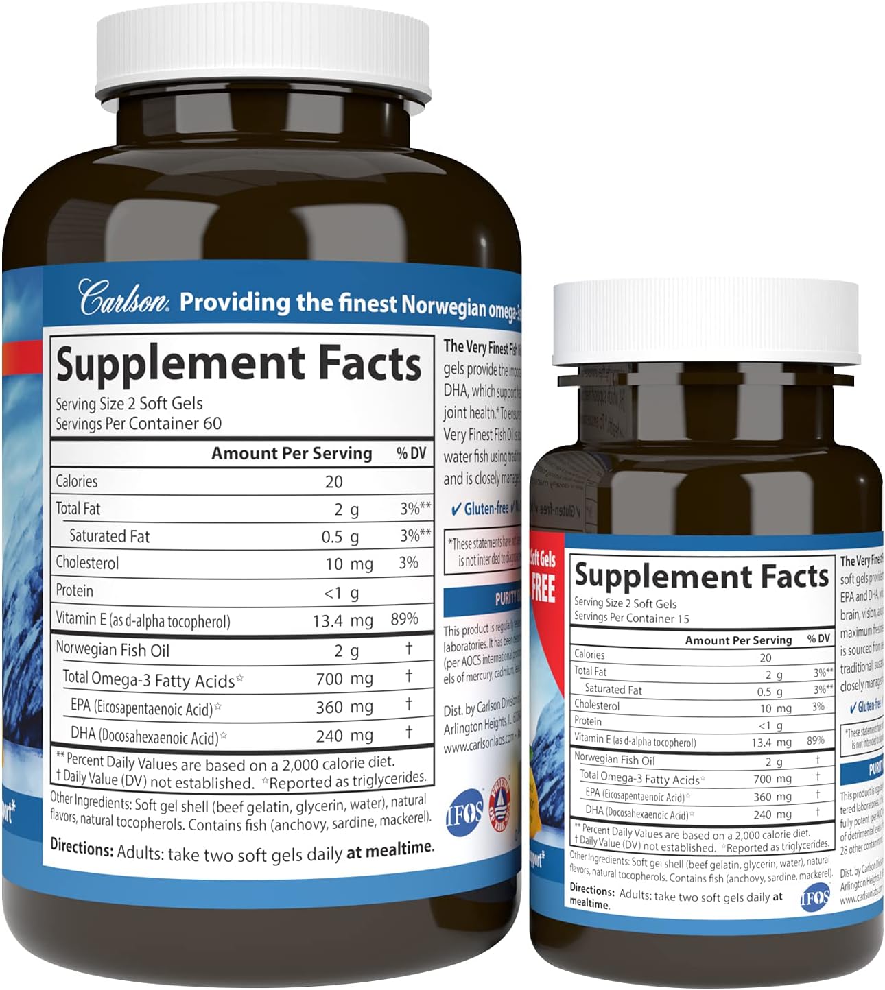 The Very Finest Fish Oil 700 Milligrams 120 + 30 free Sgels