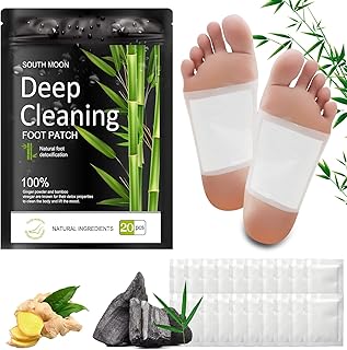 Foot Pads (20 PCS) Deep Cleansing Foot Pads 100% Natural Ingredients, Natural Bamboo Vinegar and Ginger Powder Foot Pad,Relieves Stress and Fatigue,improve deep sleep