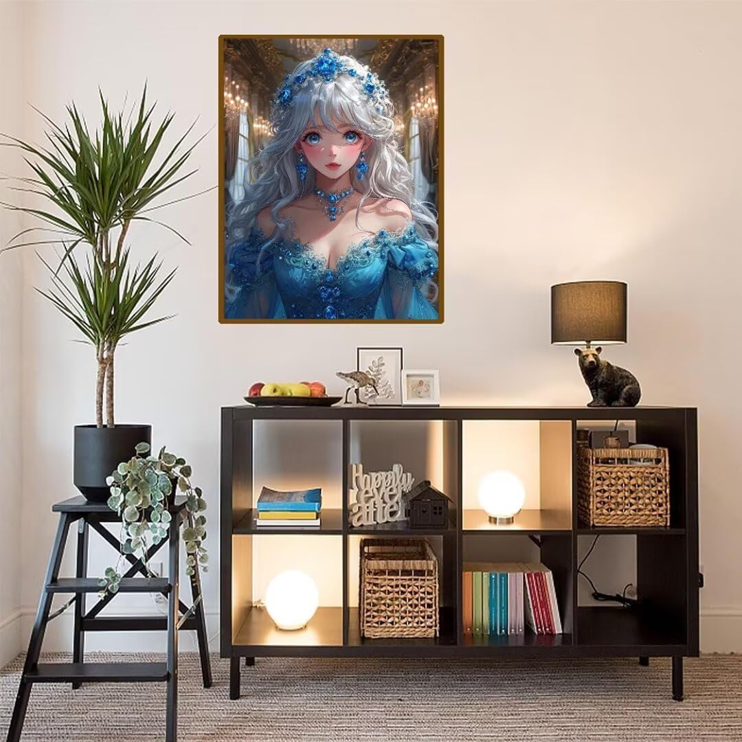 Diamond Painting Belleza azul Pintura Diamante Adultos, Diamond Painting Niños, DIY Cuadros de Diamantes Kit Manualidades Adultos, para Navidad Decoración de La Pared Del Hogar Regalos 70x100cm t-3023