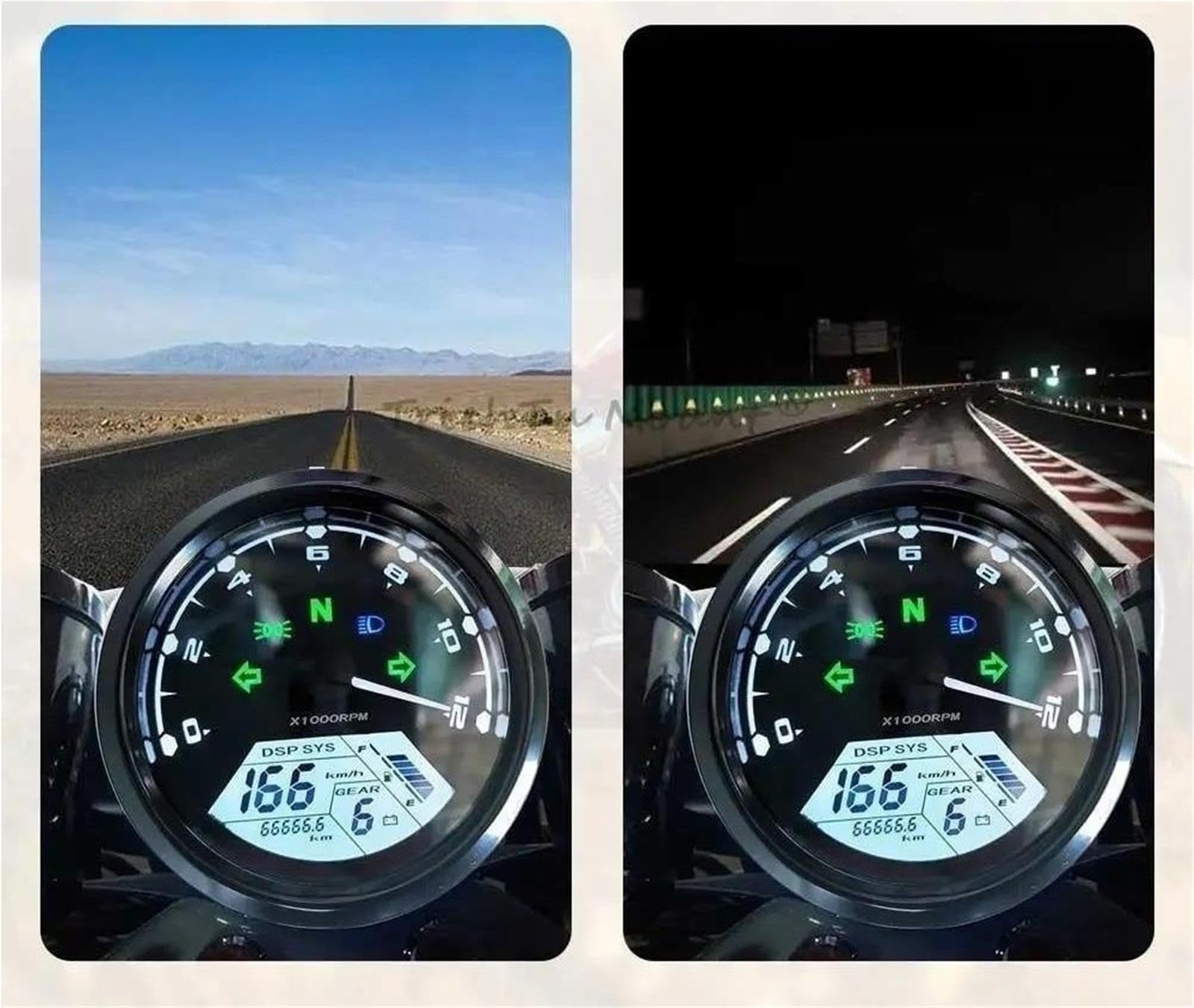 moto Medidor distancia Instrumento Velocímetro Para Harley Bobber