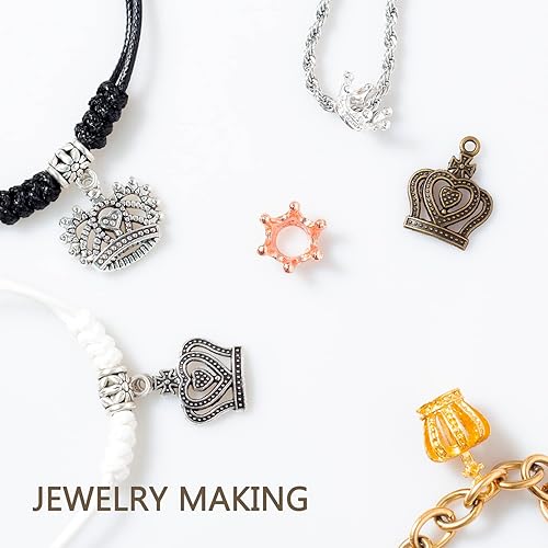 Miniatura 5 de stino 100 G Mixed Style Metal Charms for Jewelry Making, Bulk Silver & Gold Plated, for Bracelet, Necklace, Earrings DIY Crafts