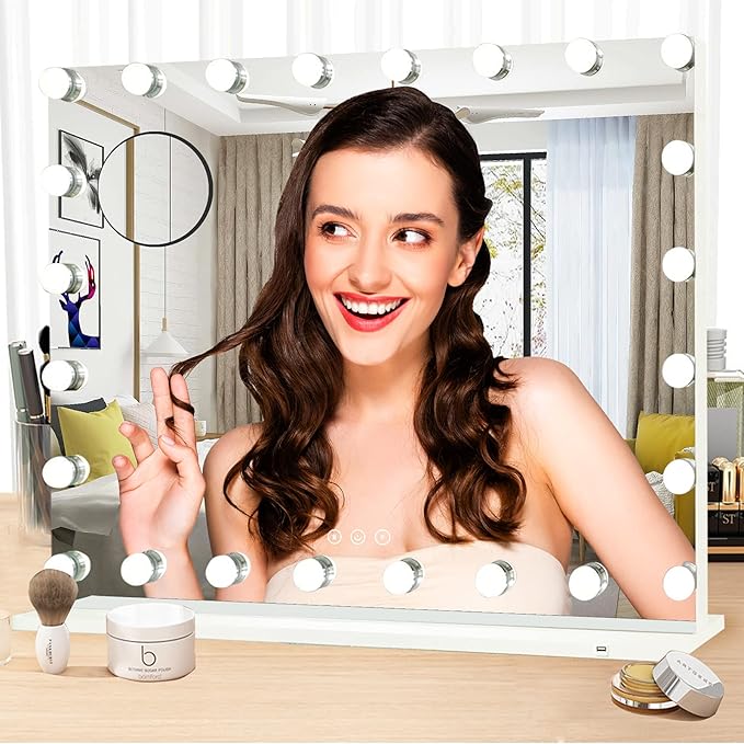 DIDIDADA Hollywood Vanity Mirror with Lights 24 Bulbs 32 x