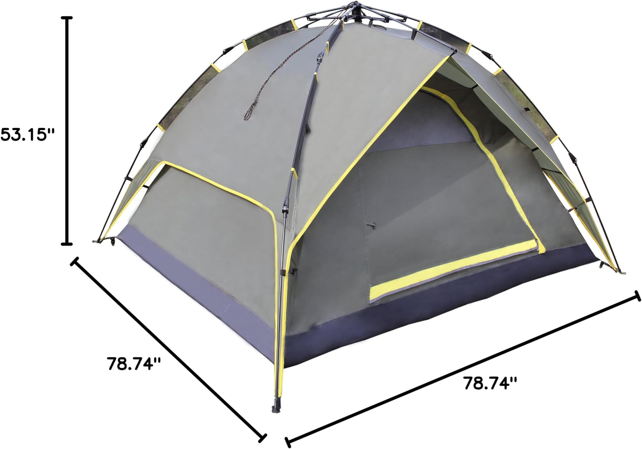 YKS Automatic Folding Tent with Double Layers, Windproof and UV-proof Properties