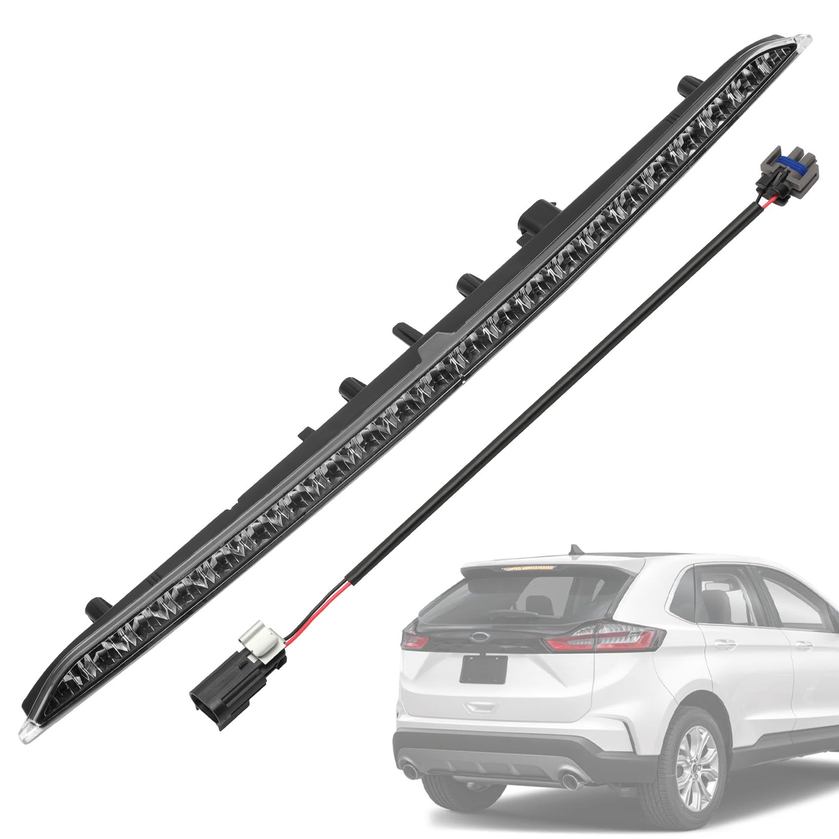 ft4z13a613a third brake light, 923-133 third brake light assembly, compatible with ford edge 2015-2024, durable 2015 third brake light