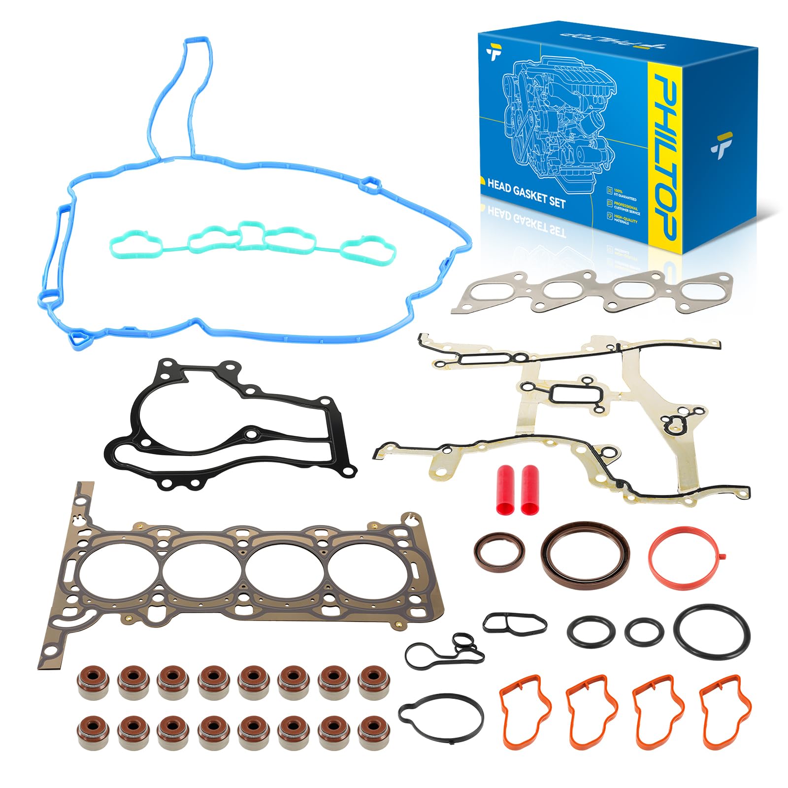 PHILTOP Engine Cylinder Head Gasket Kit for Chevrolet Cruze 2011-2015 1.4T | For Chevy Cruze Limited 2016 1.4T, Trax 2015-2016 1.4T, Buick Encore 2013-2016 1.4T, Sonic 2012-2016 1.4T, OE# HS26540PT1