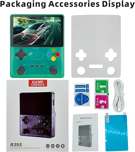 Miniatura 2 de R39S Consola de juegos portátil con más de 20000 juegos clásicos, mini consola de videojuegos de pantalla grande de 4 pulgadas, compatible con
