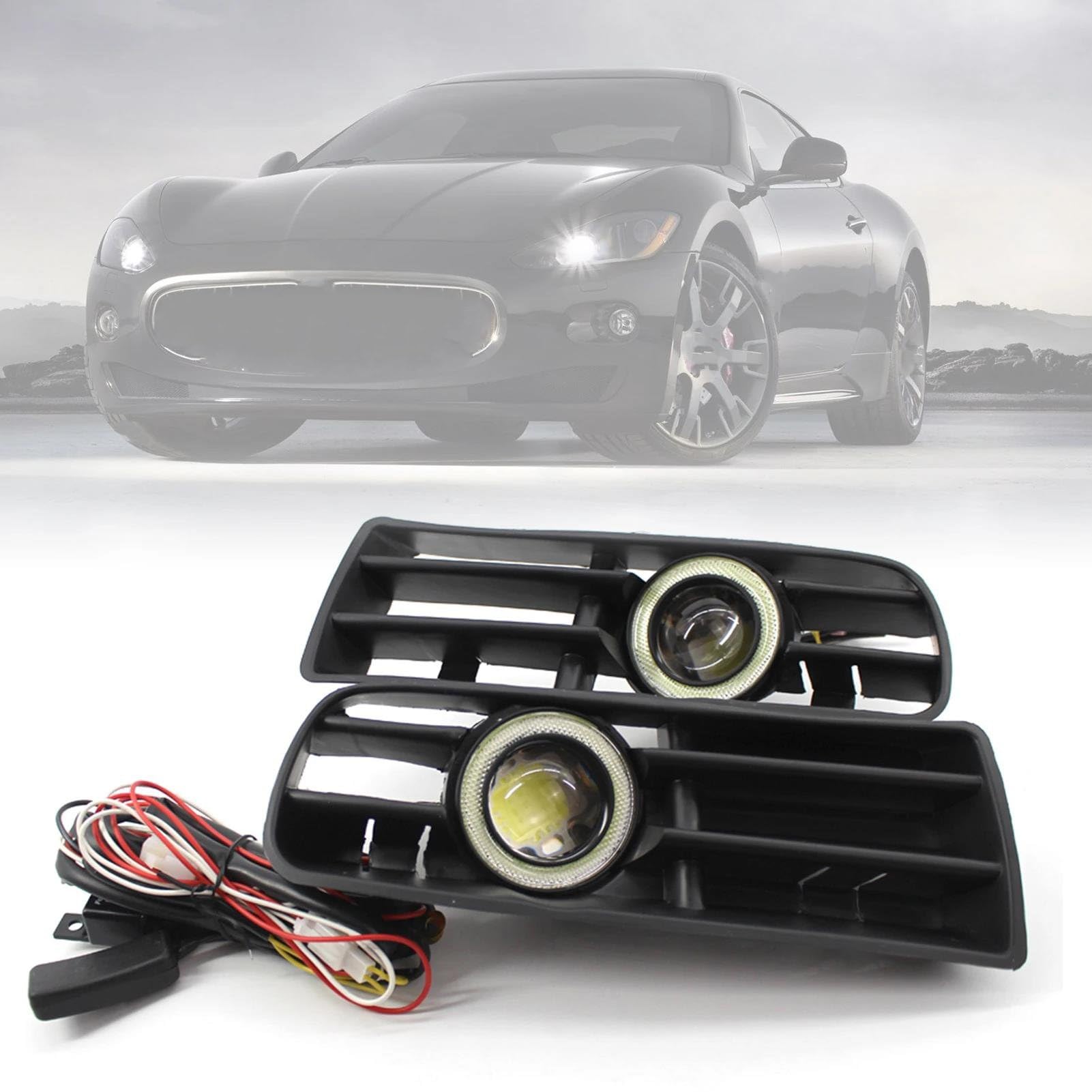 Gruppi fendinebbia auto Per Golf 4 1998-2004 1 Paio Auto Car Fendinebbia Angel Eyes Lampada LED Corsa E Jogging Fendinebbia Con Paraurti Anteriore Griglie Ricambio
