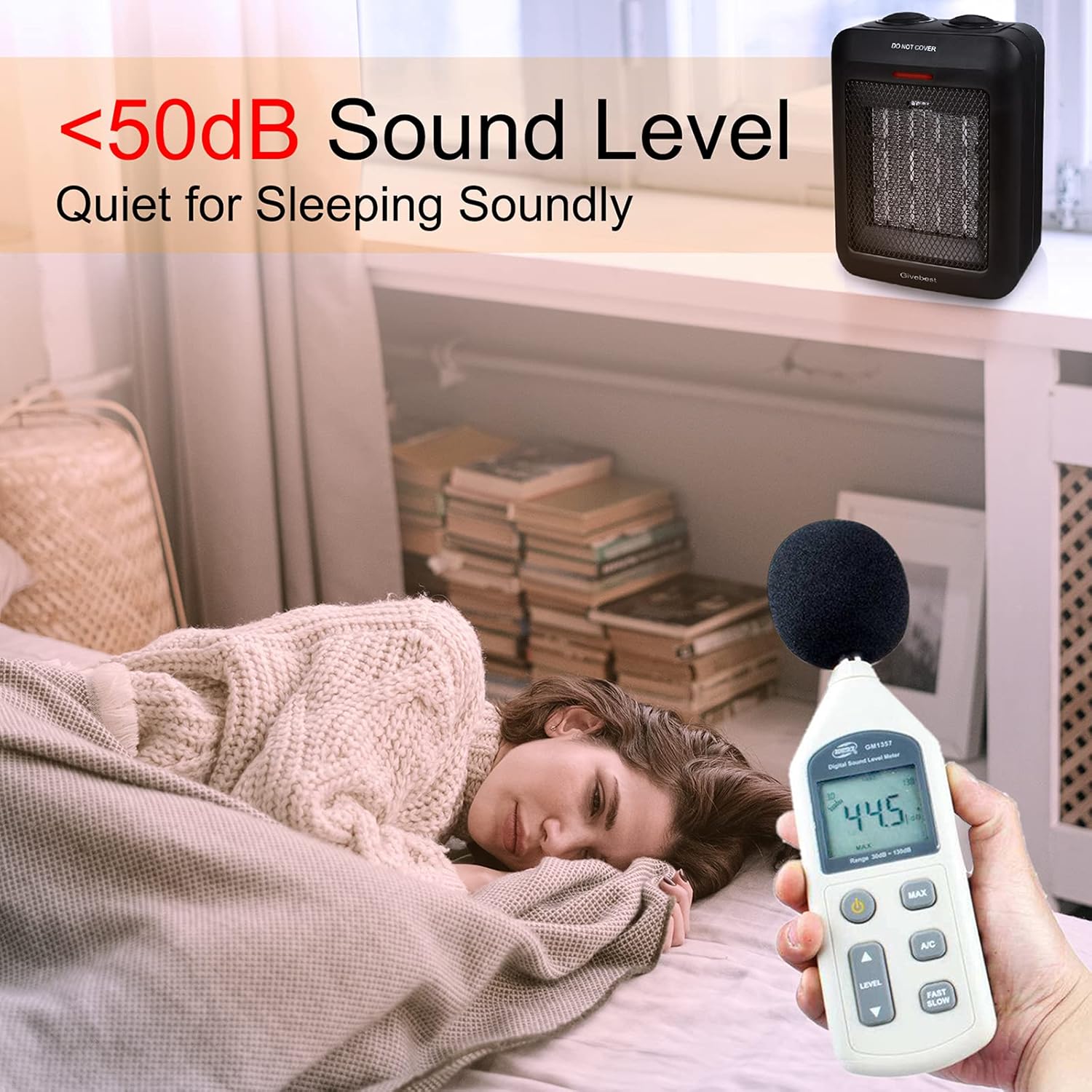 review Portable Electric Space Heater 1500W/750W, Ceramic Room Heater with Tip-Over and Overheat Protection, Heat up 200 Square Feet in Seconds, Safe and Quiet for Office Home Room Desk Indoor Use, Black