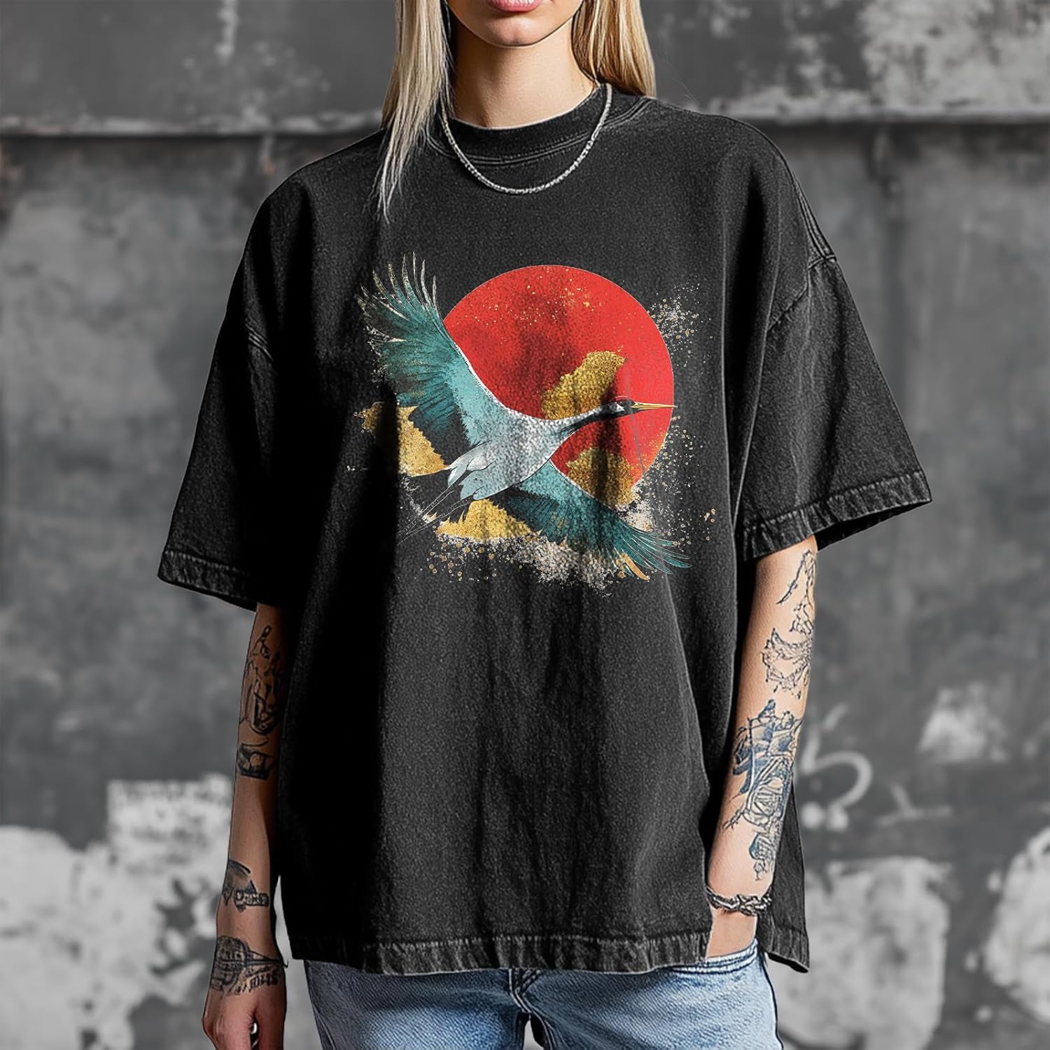 Short Sleeve Shirts for Women Summer Fashion Graphic Shirt Cotton Washed Crewneck Daily Work Tees Tops - Image 2