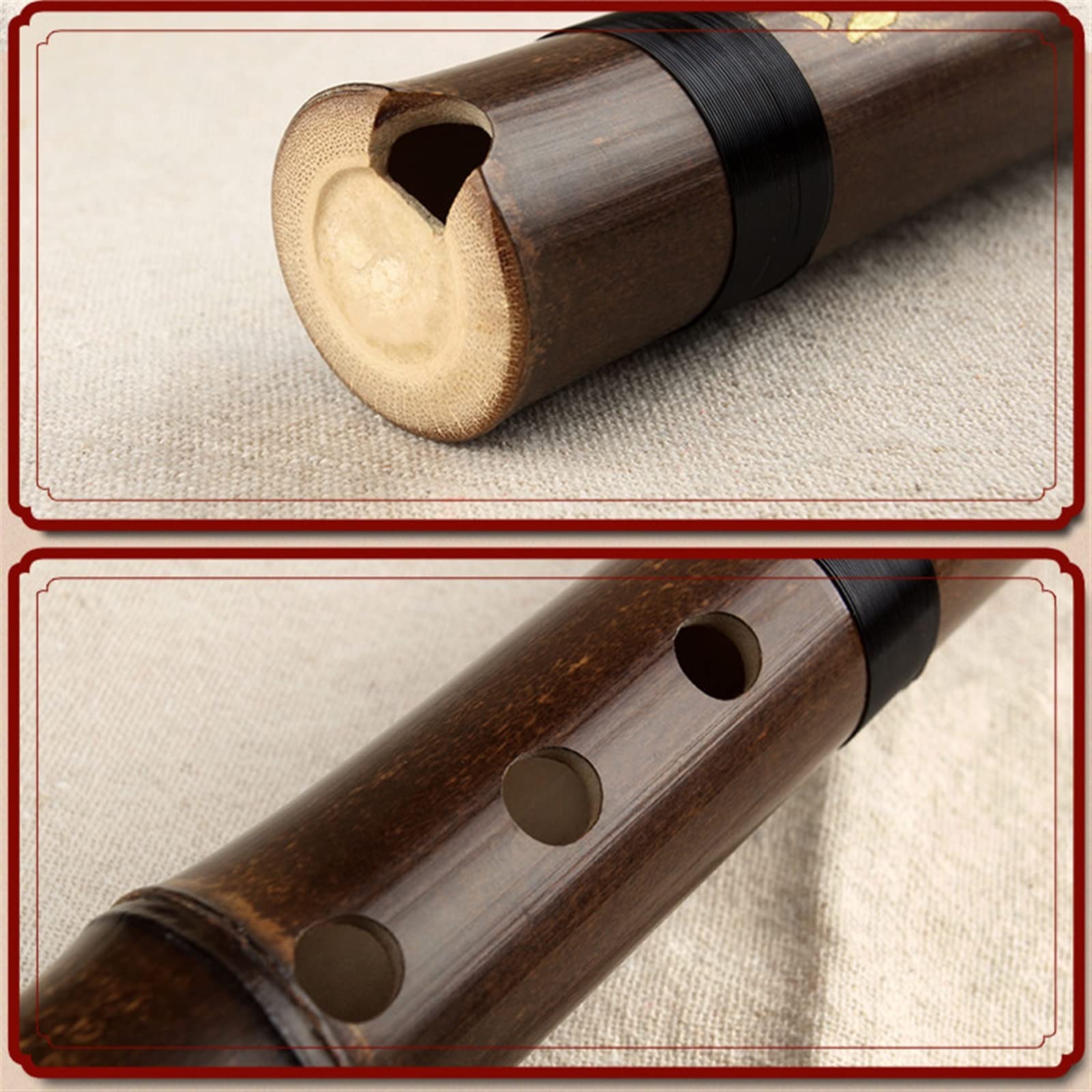 Flauta de bambú Profesional Flauta De Bambú China con Llave G/F, Flauta De Instrumento Musical Tradicional Vertical De Viento De Madera Xiao (Color : F)