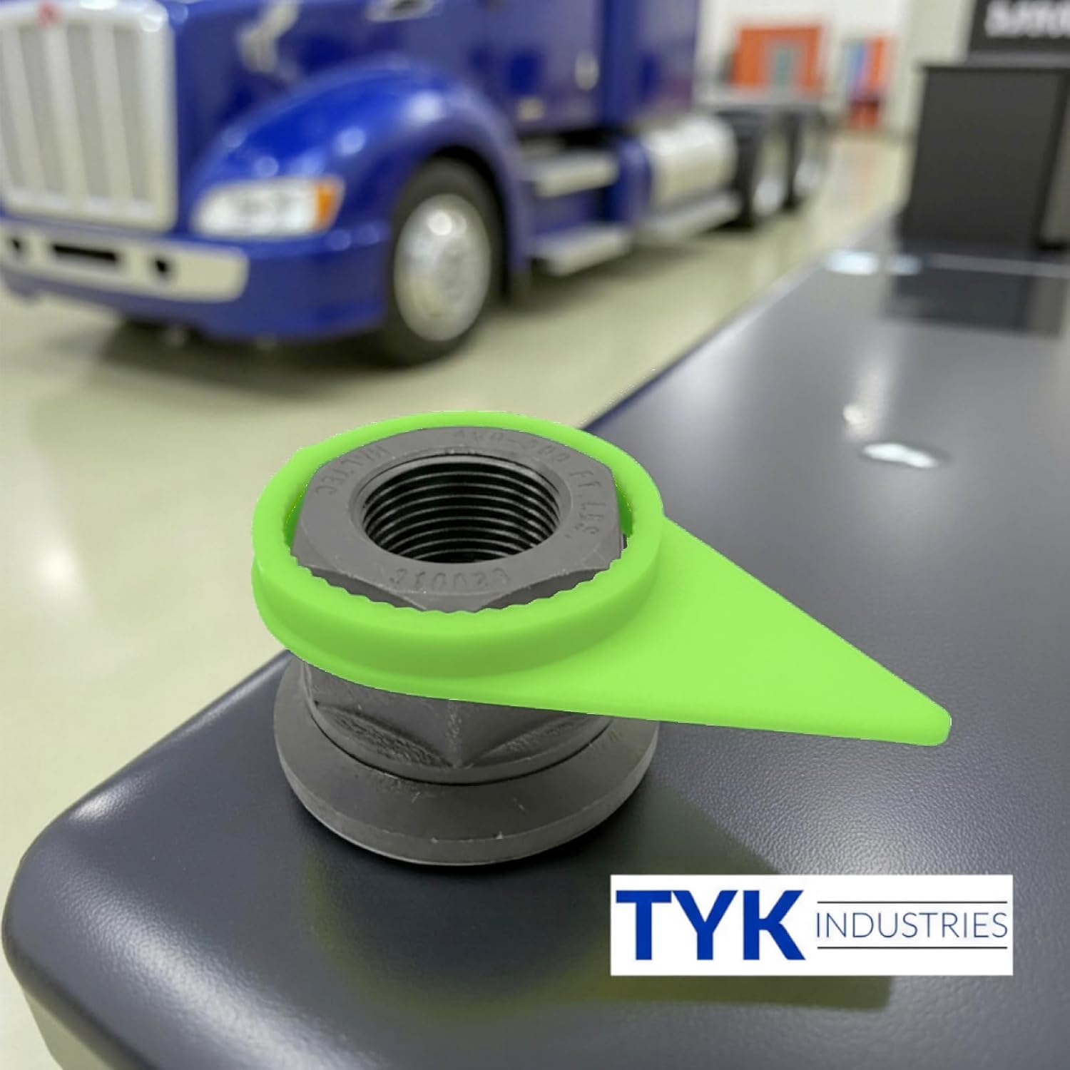TYK Industries 33mm High Visability Green Loose Wheel Lug Nut Safety Check Indicators 50 Pack - Commercial Truck Wheel Nut Pre-Trip Safety Inspection Tool