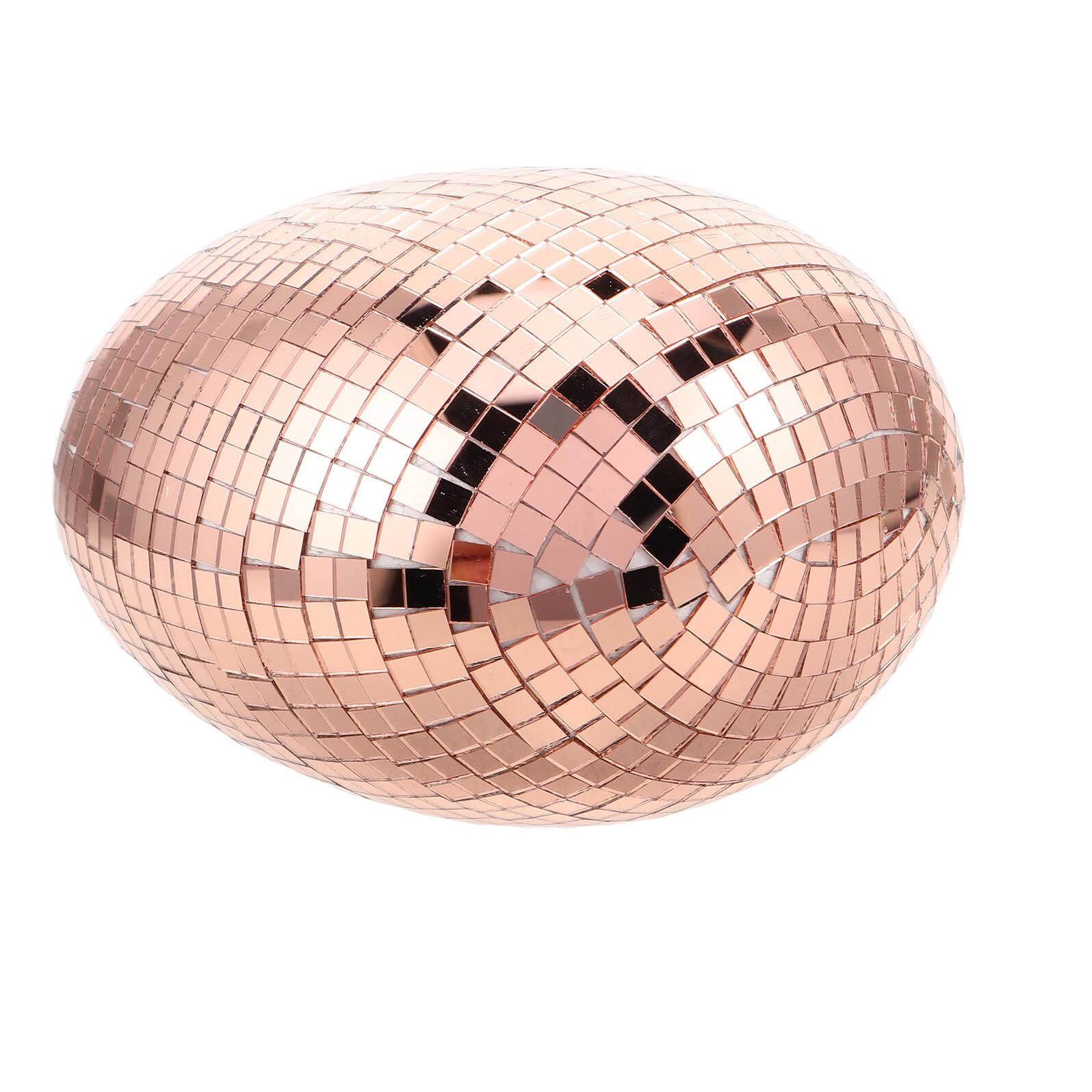 Veemoon Uovo Decorativo a Specchio Riflettente per Pasqua 23x18x14,5 Cm, Palla da Discoteca Rosa Oro per Matrimonio e Feste, Accessorio Fotografico per Ktv e Giardino, Centrotavola